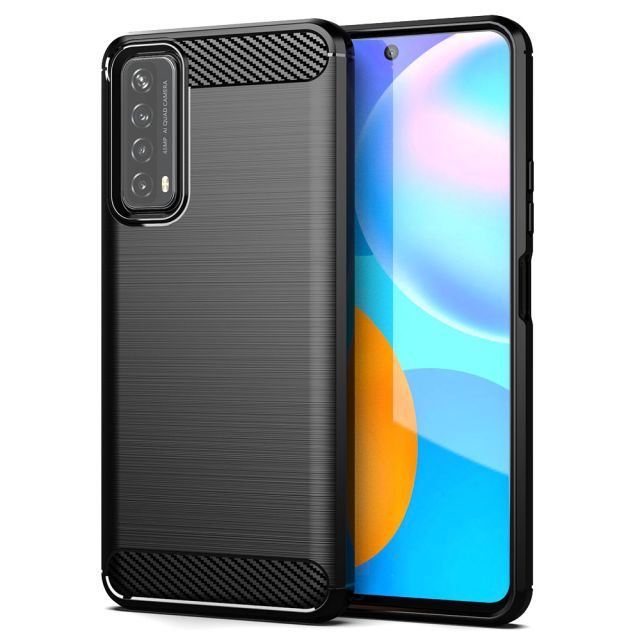 Techsuit  Carbon Silicone Μαύρο  (Huawei P Smart 2021)