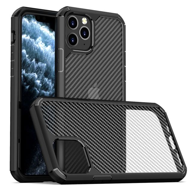 Techsuit  CarbonFuse Μαύρο  (iPhone 11 Pro Max)