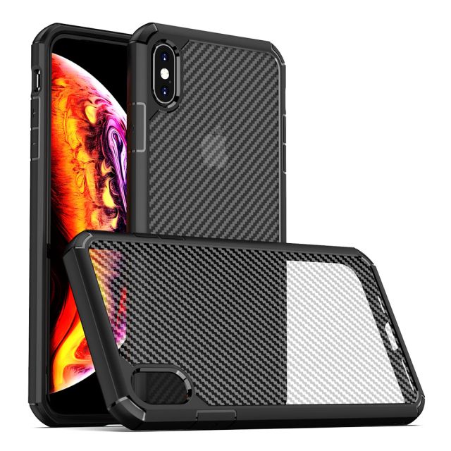 Techsuit  CarbonFuse Μαύρο  (iPhone XS Max)