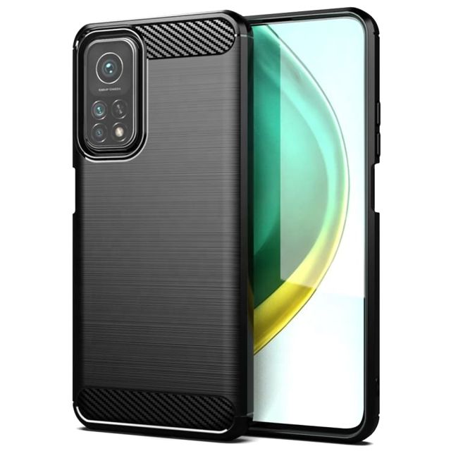 TechSuit  Carbon Silicone Μαύρο  (Xiaomi Mi 10T 5G / Mi 10T Pro 5G)