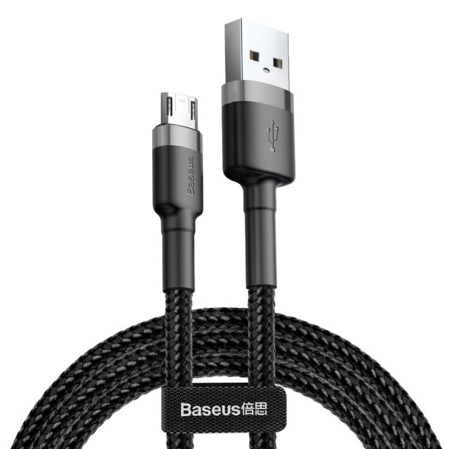 Baseus Data Cable Cafule (CAMKLFCG1) USB to MicroUSB. 1.5A. 2m  Gray Black