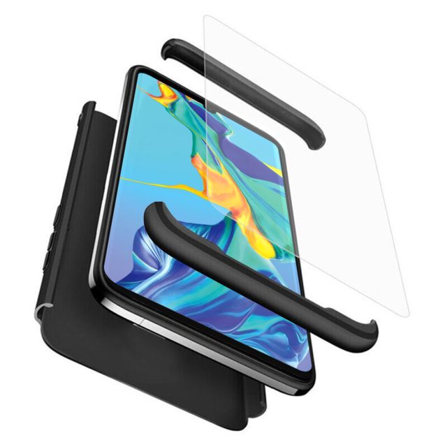 GKK 360 Πλαστικό Μαύρο Σετ με Τζαμάκι (Huawei P30 Pro / P30 Pro New Edition)