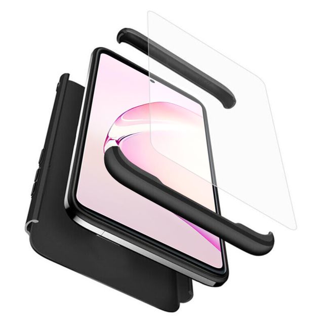 GKK 360 Πλαστικό Μαύρο Σετ με Τζαμάκι (Galaxy Note 10 Lite) 