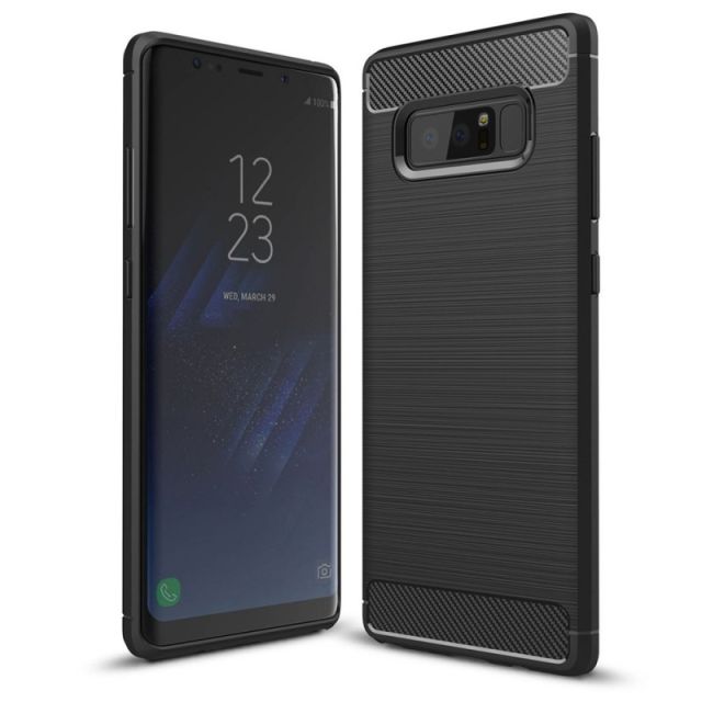 Techsuit Carbon Silicone Μαύρο (Galaxy Note 8) 