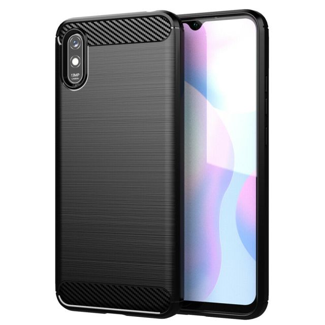Techsuit Carbon Silicone Μαύρο (Xiaomi Redmi 9A / Redmi 9AT) 