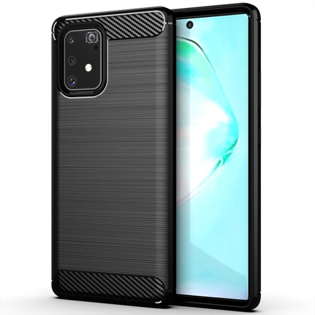 Techsuit Carbon Silicone Μαύρο (Galaxy S10 Lite) 