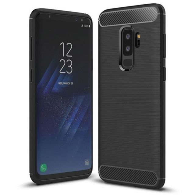 Techsuit Carbon Silicone Μαύρο (Galaxy S9 Plus) 