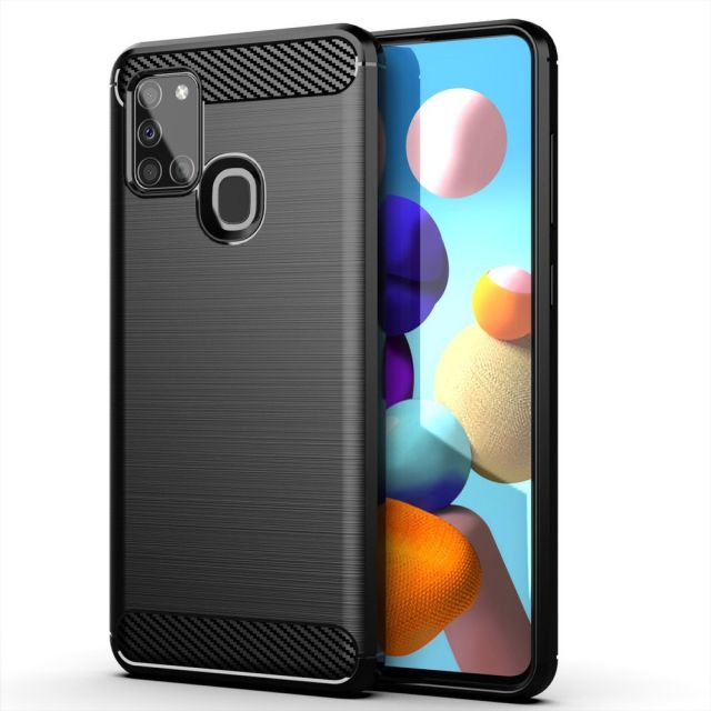 Techsuit Carbon Silicone Μαύρο (Galaxy A21s) 