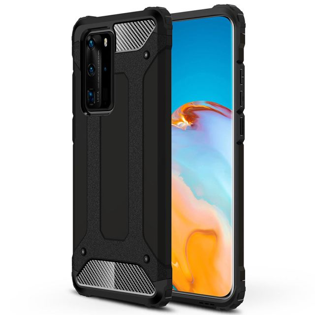 Techsuit  Hybrid Armor Back Cover Μαύρο (Huawei P40 Pro) 