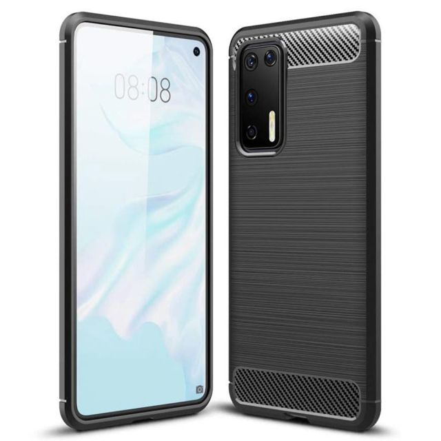 Techsuit Carbon Silicone Μαύρο (Huawei P40 Pro)