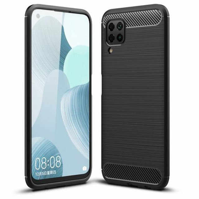 Techsuit Carbon Back Cover / Back Cover Σιλικόνης / Σιλικόνης Μαύρο / Μαύρο (Huawei P40 Lite / Huawei P40 Lite)