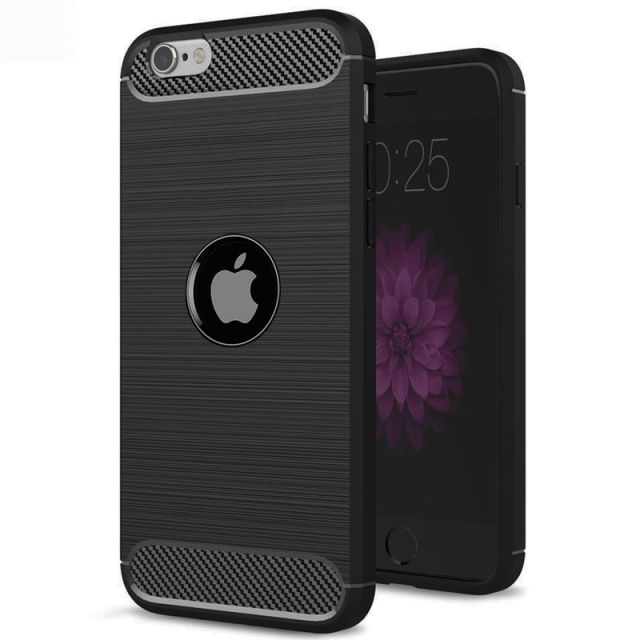TechSuit  Carbon Silicone Μαύρο  (iPhone SE 2. SE 2020 / SE 3. SE 2022)