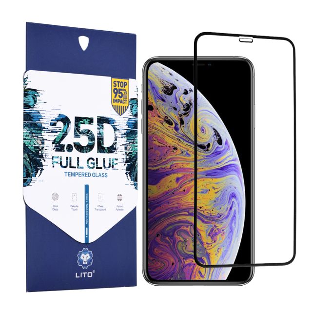 Lito  2.5D FullGlue Glass Μαύρο  (iPhone XS Max / 11 Pro Max)