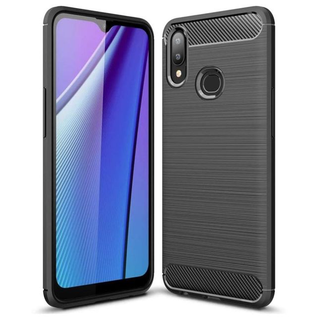 Techsuit Carbon Silicone Μαύρο (Galaxy A10s / M01s) 