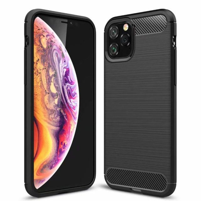 Techsuit Carbon Silicone Μαύρο (iPhone 11 Pro Max) 