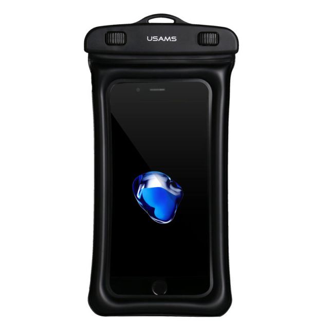 USAMS Waterproof Case (US-YD007) IPX8. for Phone. max 6\" Black