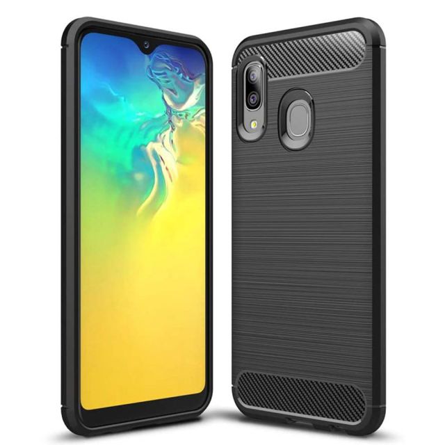 Techsuit Carbon Silicone Μαύρο (Galaxy A20e) 