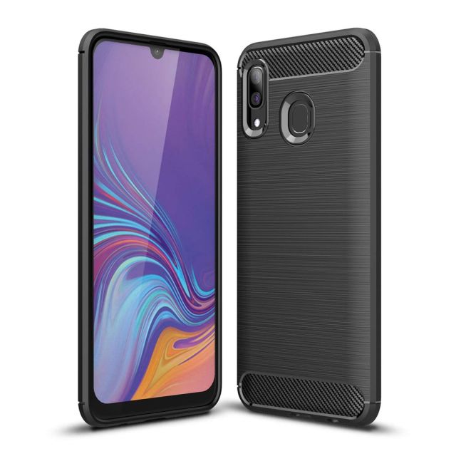 Techsuit Carbon Silicone Μαύρο (Galaxy A40) 