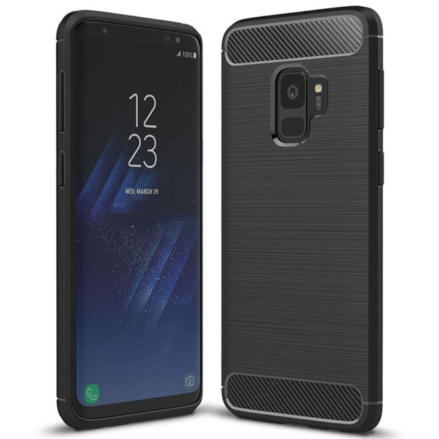 Techsuit Carbon Silicone Μαύρο (Galaxy S9) 