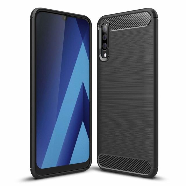 Techsuit Carbon Silicone Μαύρο (Galaxy A30s / A50 / A50s) 