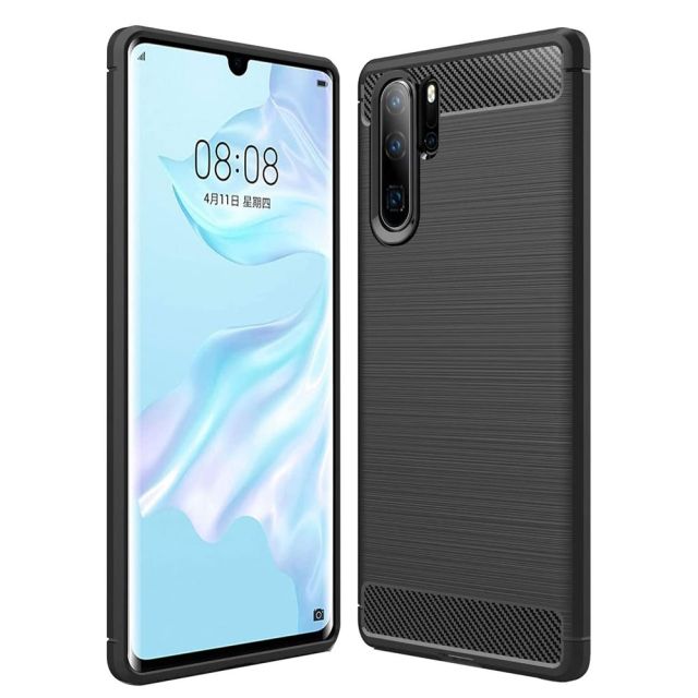Techsuit Carbon Silicone Μαύρο (Huawei P30 Pro / P30 Pro New Edition) 