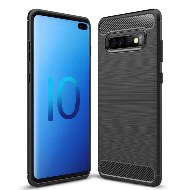 Techsuit Carbon Silicone Μαύρο (Galaxy S10) 