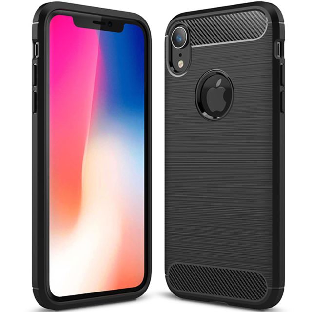 Techsuit Carbon Silicone Μαύρο (iPhone XR) 