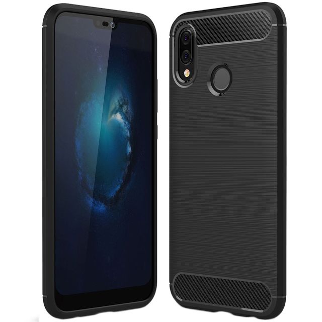 Techsuit Carbon Silicone Μαύρο (Huawei P20 lite) 