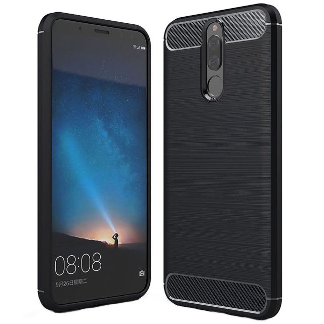 Techsuit Carbon Silicone Μαύρο (Huawei Mate 10 Lite)