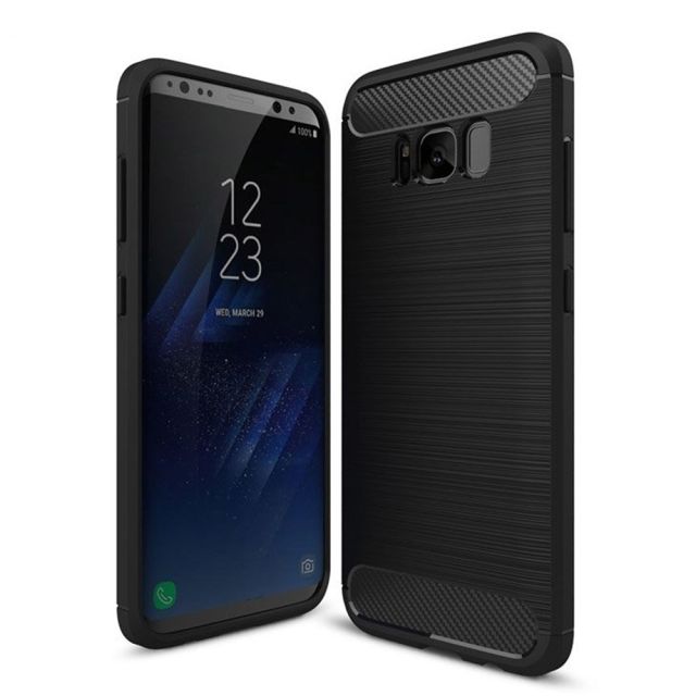 Techsuit Carbon Silicone Μαύρο (Galaxy S8) 
