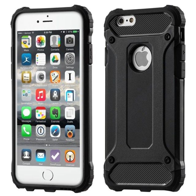 Techsuit  Hybrid Armor Back Cover Μαύρο (iPhone 6/6s) 