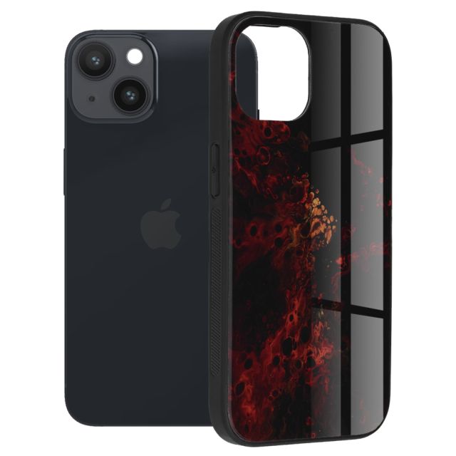 Techsuit Glaze Series iPhone 14 Red Nebula