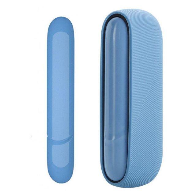 Techsuit - Silicone Case - for IQOS 3 DUO, with Magnetic Side Cover - Blue