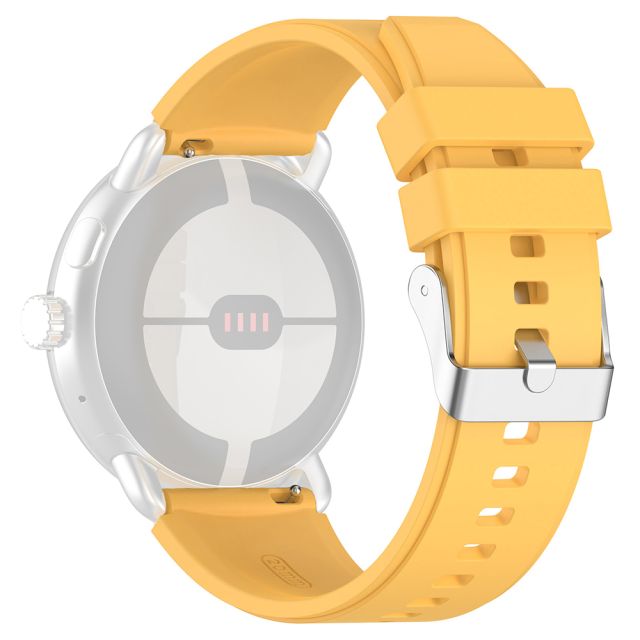 Techsuit Watchband W026 Λουράκι Σιλικόνης Κίτρινο (Pixel Watch - Samsung Galaxy Watch 4 - Active 1 - 2 (40 mm / 44 mm) - Huawei Watch GT - GT 2 - GT 3 (42 mm))
