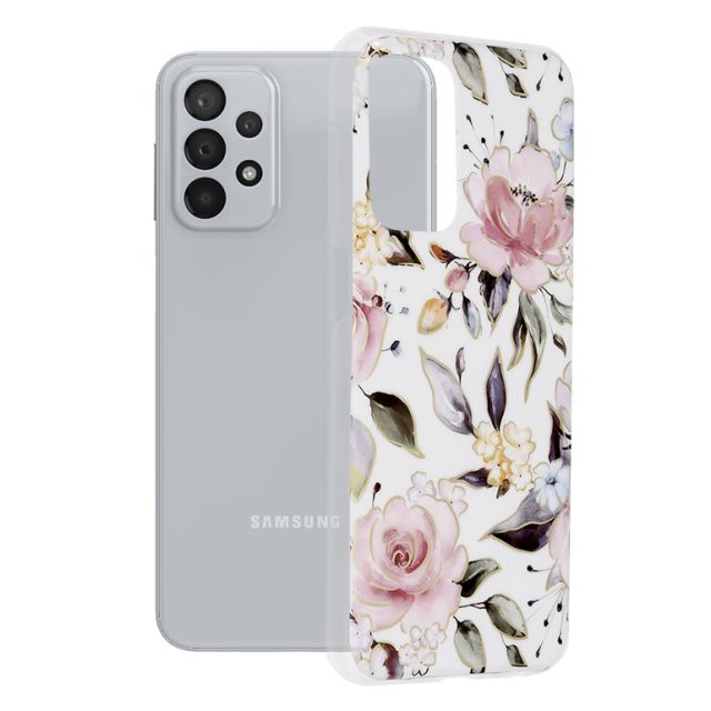 Techsuit Marble Series Samsung Galaxy A23 4G / A23 5G - Chloe White