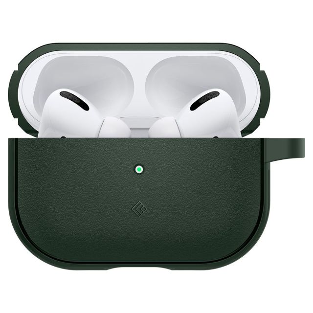 Caseology Vault Θήκη Πλαστική / Σιλικόνης με Γάντζο Midnight Green για Apple AirPods Pro