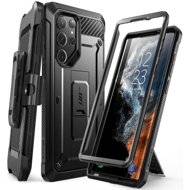 Supcase Unicorn Beetle Pro 360 Full Cover Πλαστικό Ανθεκτική Μαύρο (Galaxy S23 Ultra)