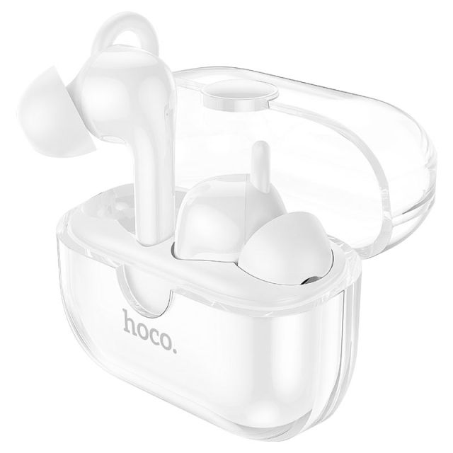 Hoco TWS EW22 In-ear Bluetooth Handsfree Ακουστικά με Θήκη Φόρτισης Λευκά