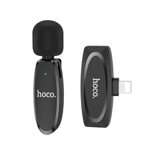 Hoco Lavalier Wireless Digital Microphone Crystal (L15) - Lightning Μαύρο
