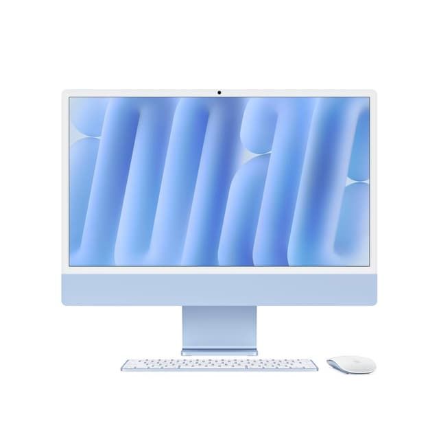 Apple iMac (Retina 4.5K, 24" 2024, 4 TBT4, M4) | Apple M4 10-Core | 16GB | 256GB SSD | Integrated | Blue | Refurbished Grade A