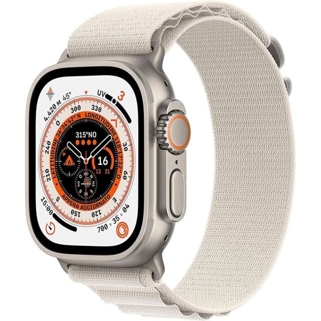 Apple Watch Ultra 49mm GPS+Cellular Titanium | Silver | White Alpine Loop | Refurbished Grade A