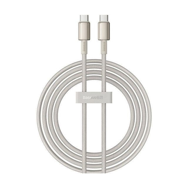 Baseus Tungsten USB 2.0 Cable USB-C male - USB-C 100W Χρυσό 2m (P10319800G21-01)