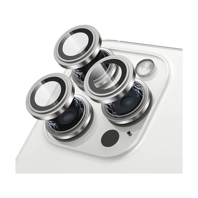 Lito S+ Προστασία Κάμερας Tempered Glass για το iPhone 15 Pro / 15 Pro Max - White Titanium