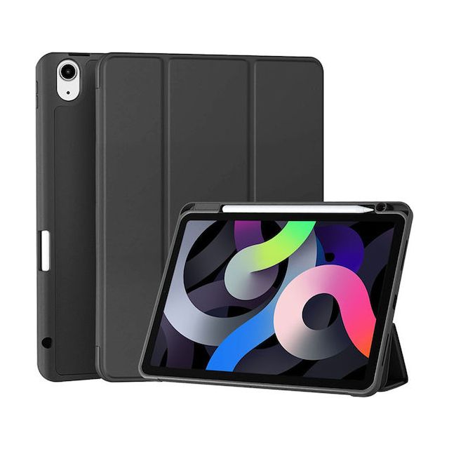 Techsuit Flip Cover Σιλικόνης Ανθεκτική Μαύρο (iPad 2022 10.9'')