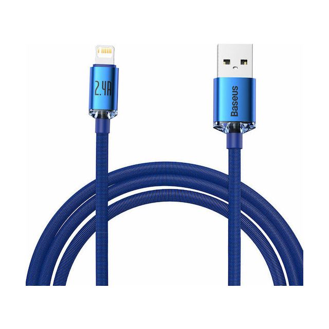 Baseus Crystal Shine Braided USB to Lightning Cable Μπλε 2m (CAJY000103)