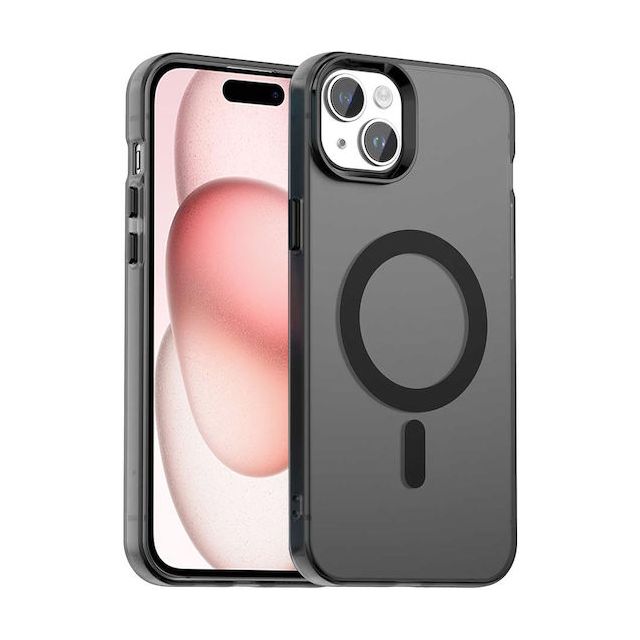 Techsuit Back Cover Σιλικόνης Μαύρο (iPhone 15)