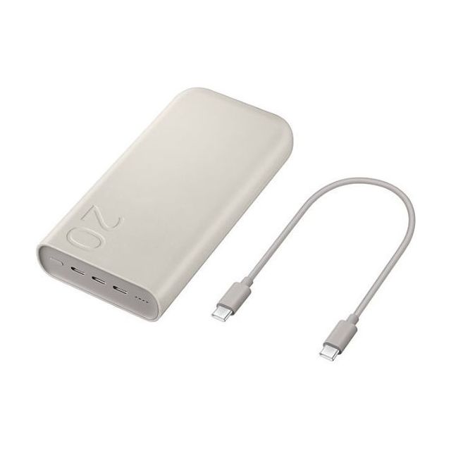 Samsung P4520 Power Bank 20000mAh 45W με 3 Θύρες USB-C Power Delivery Μπεζ