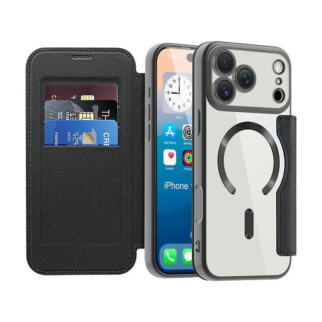 Techsuit Smartmag Book Σιλικόνης Μαύρο (iPhone 17 Pro Max)