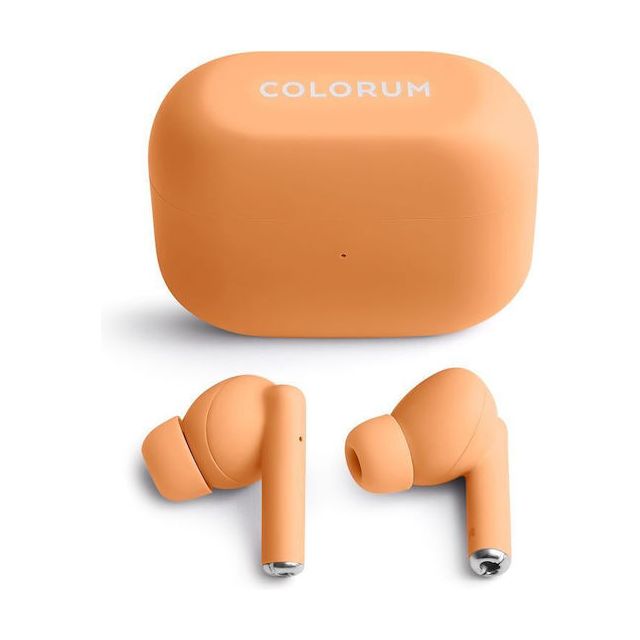 Colorum In-ear Bluetooth Handsfree Ακουστικά με Θήκη Φόρτισης Peach Fuzz