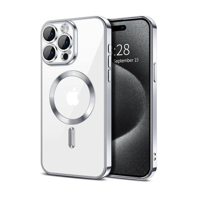 Techsuit Back Cover Σιλικόνης Ασημί (iPhone 15 Pro)